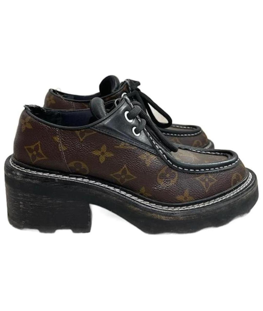 LOUIS VUITTON Коричневые ботинки, фото 4