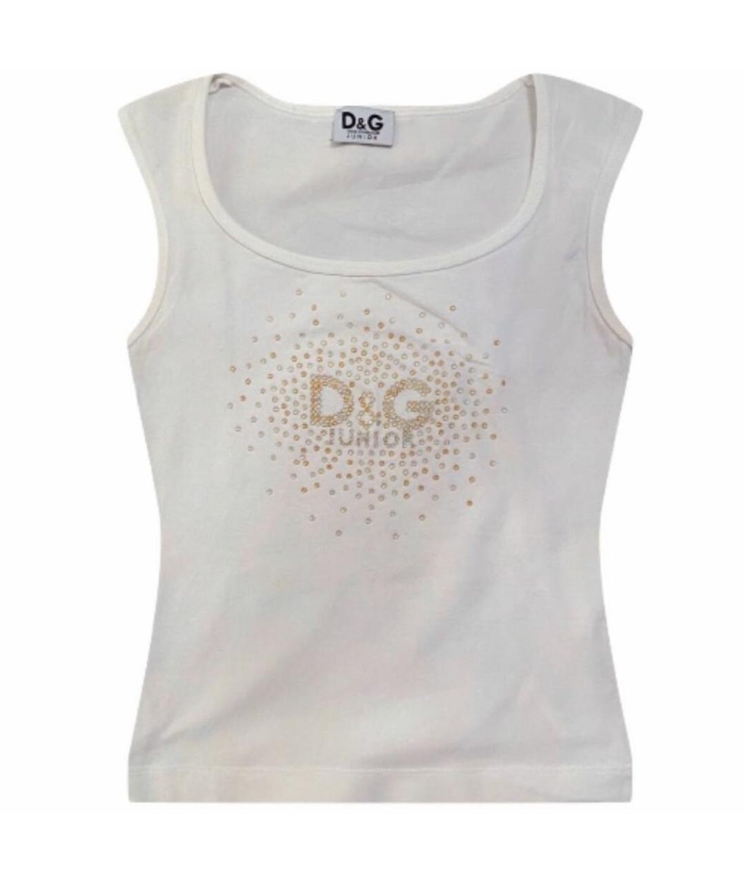 DOLCE & GABBANA KIDS Белый хлопковый детская футболка / топ, фото 9