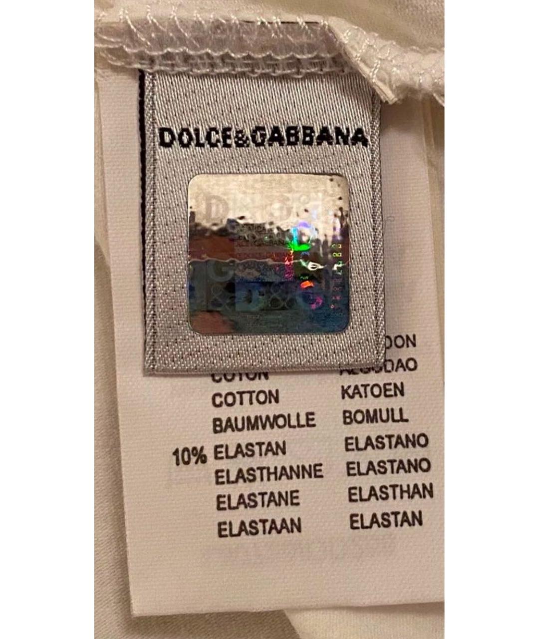 DOLCE & GABBANA KIDS Белый хлопковый детская футболка / топ, фото 6