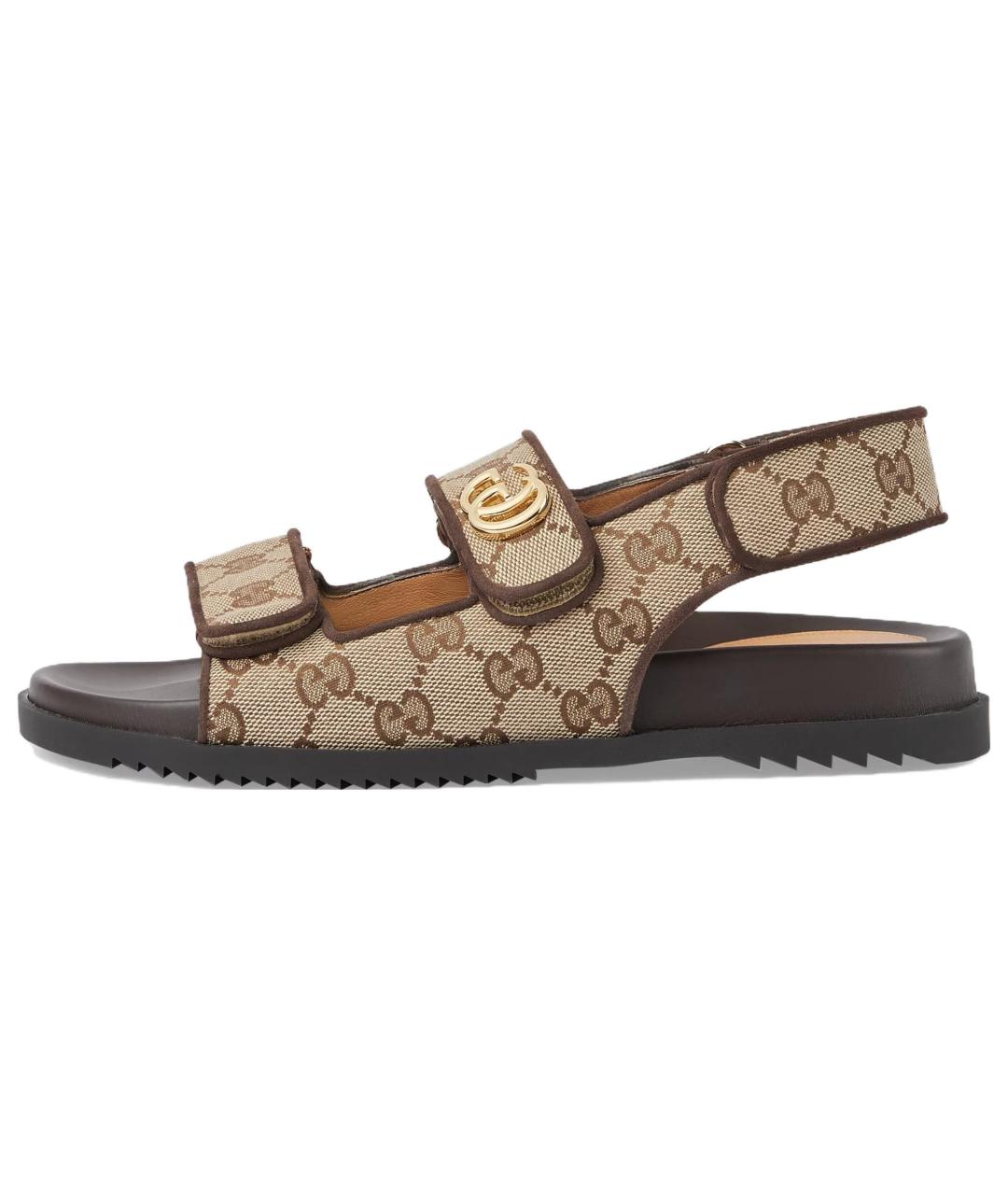 GUCCI Коричневые сандалии, фото 6