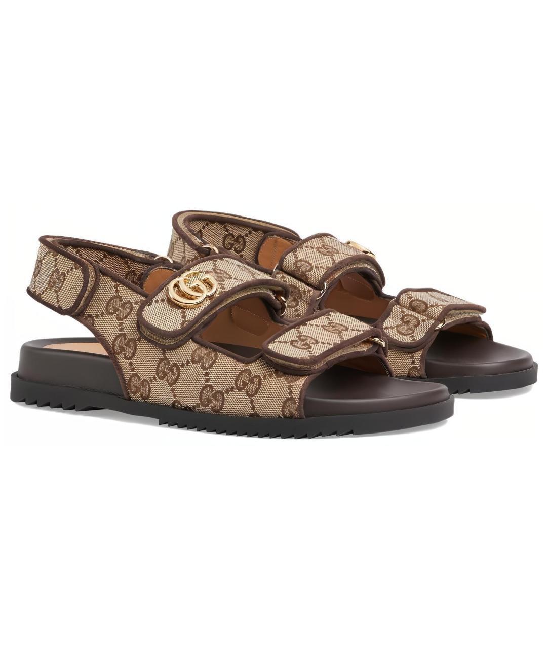 GUCCI Коричневые сандалии, фото 2