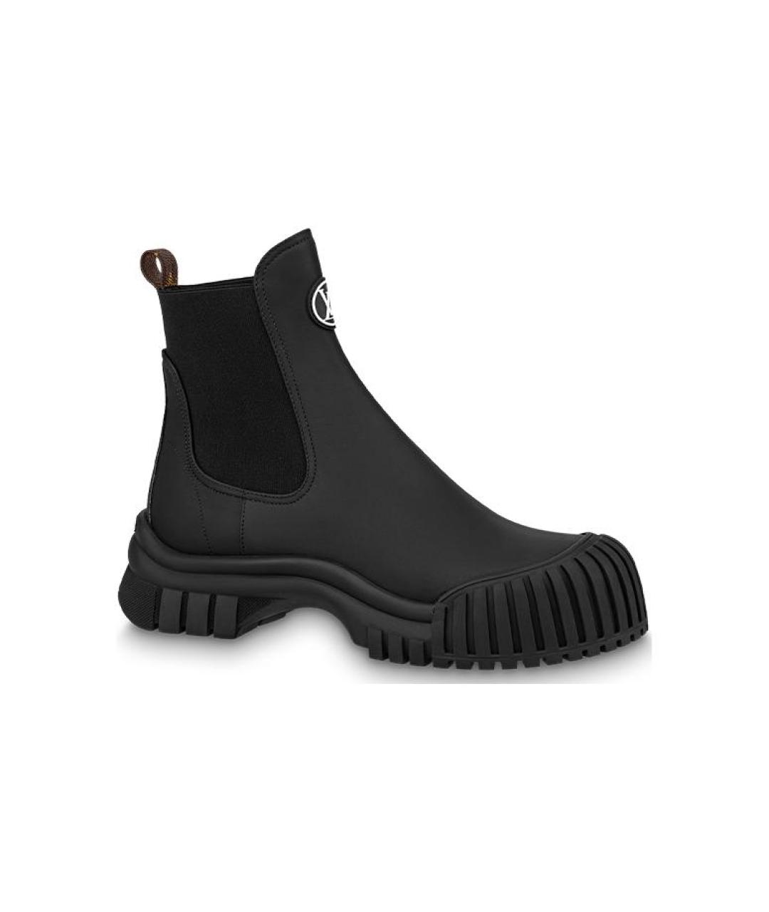 LOUIS VUITTON Черные кожаные сапоги, фото 1