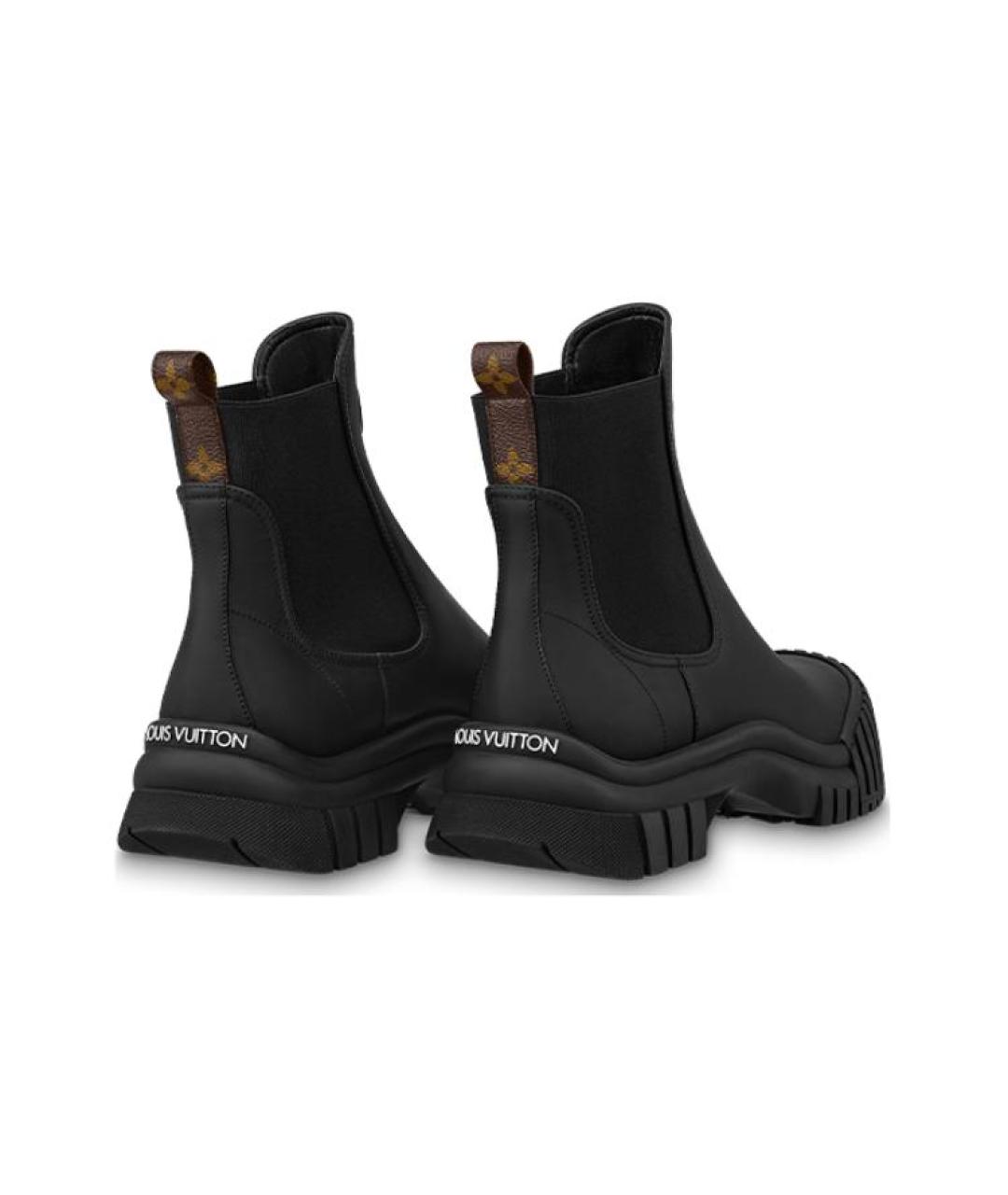 LOUIS VUITTON Черные кожаные сапоги, фото 5