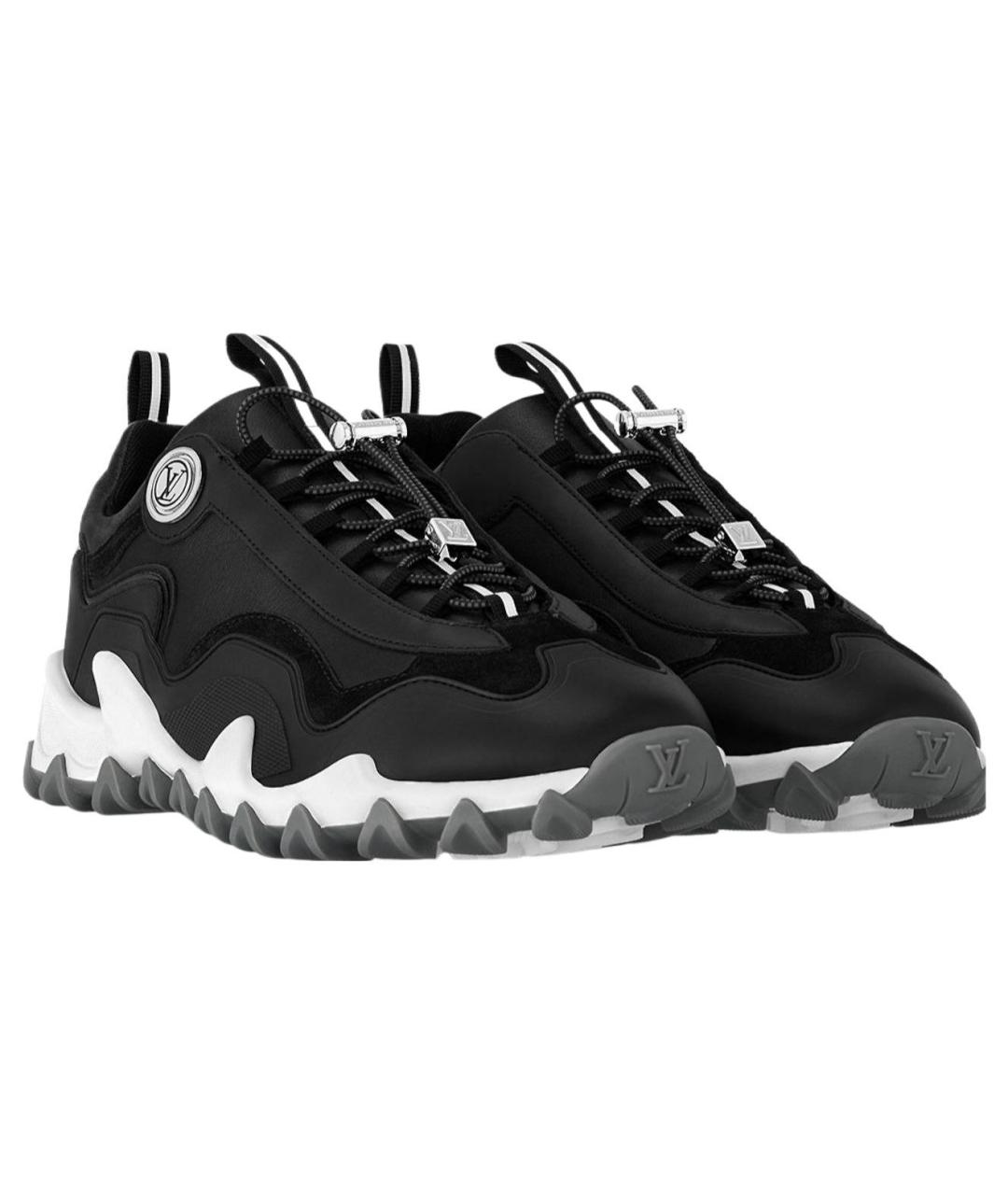 LOUIS VUITTON Черные кожаные кроссовки, фото 3