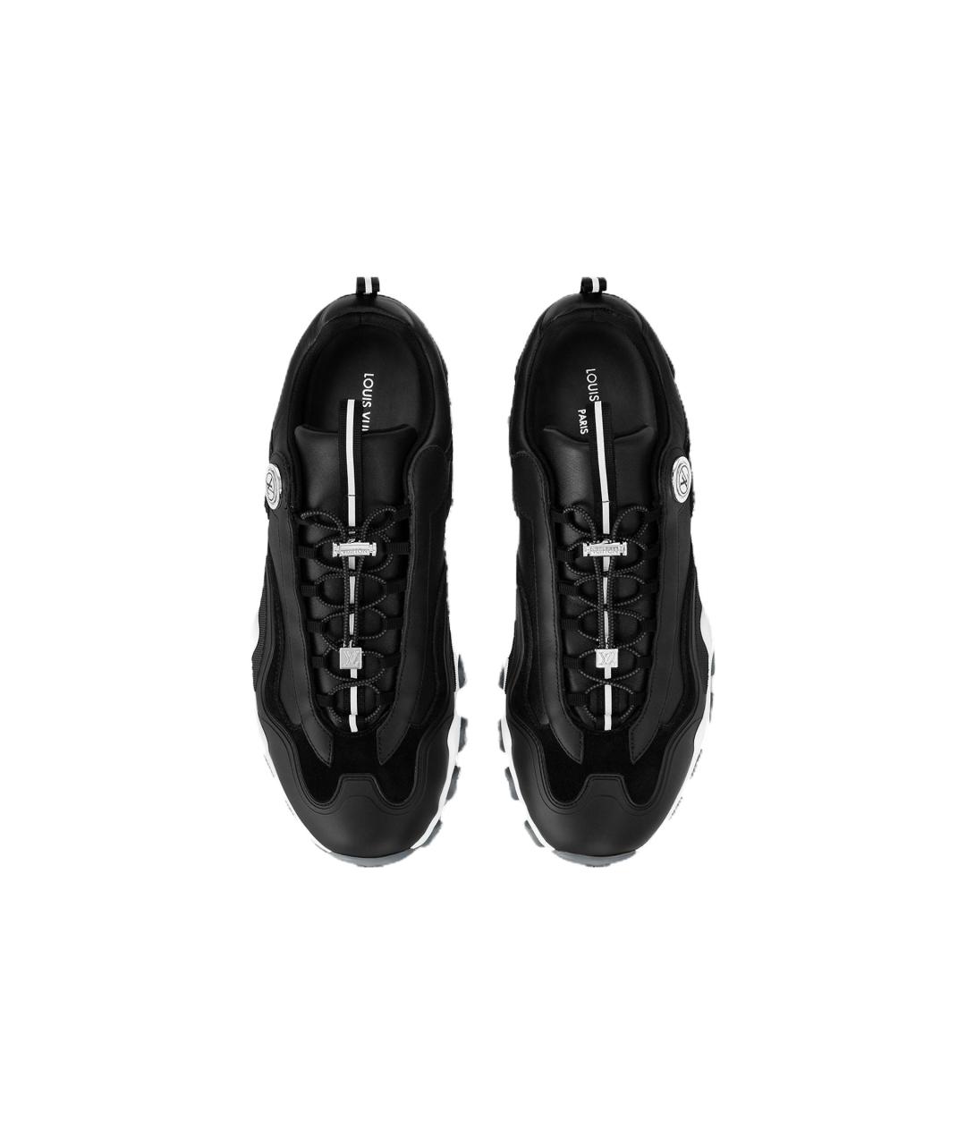 LOUIS VUITTON Черные кожаные кроссовки, фото 4