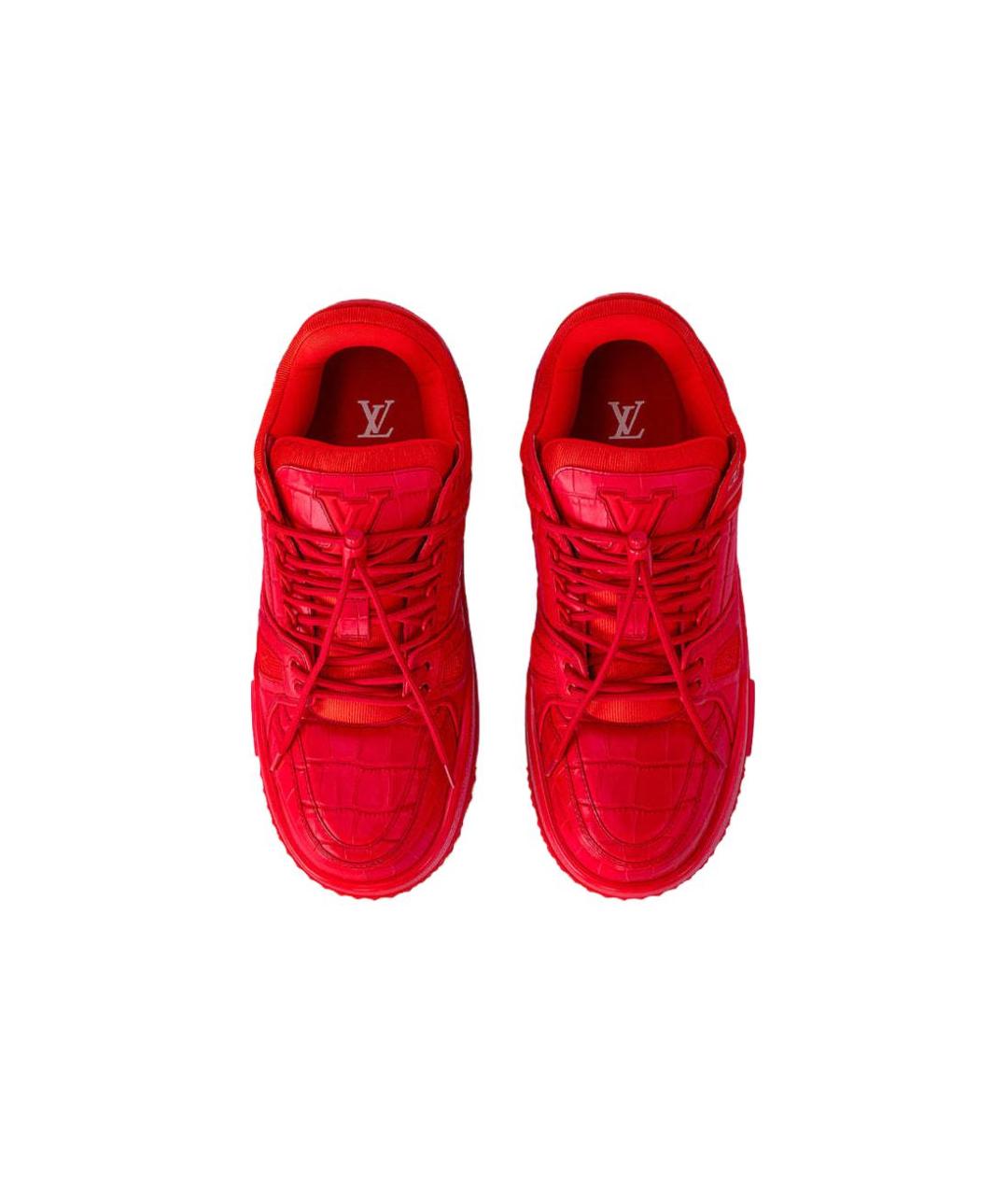LOUIS VUITTON Красные низкие кроссовки / кеды, фото 3
