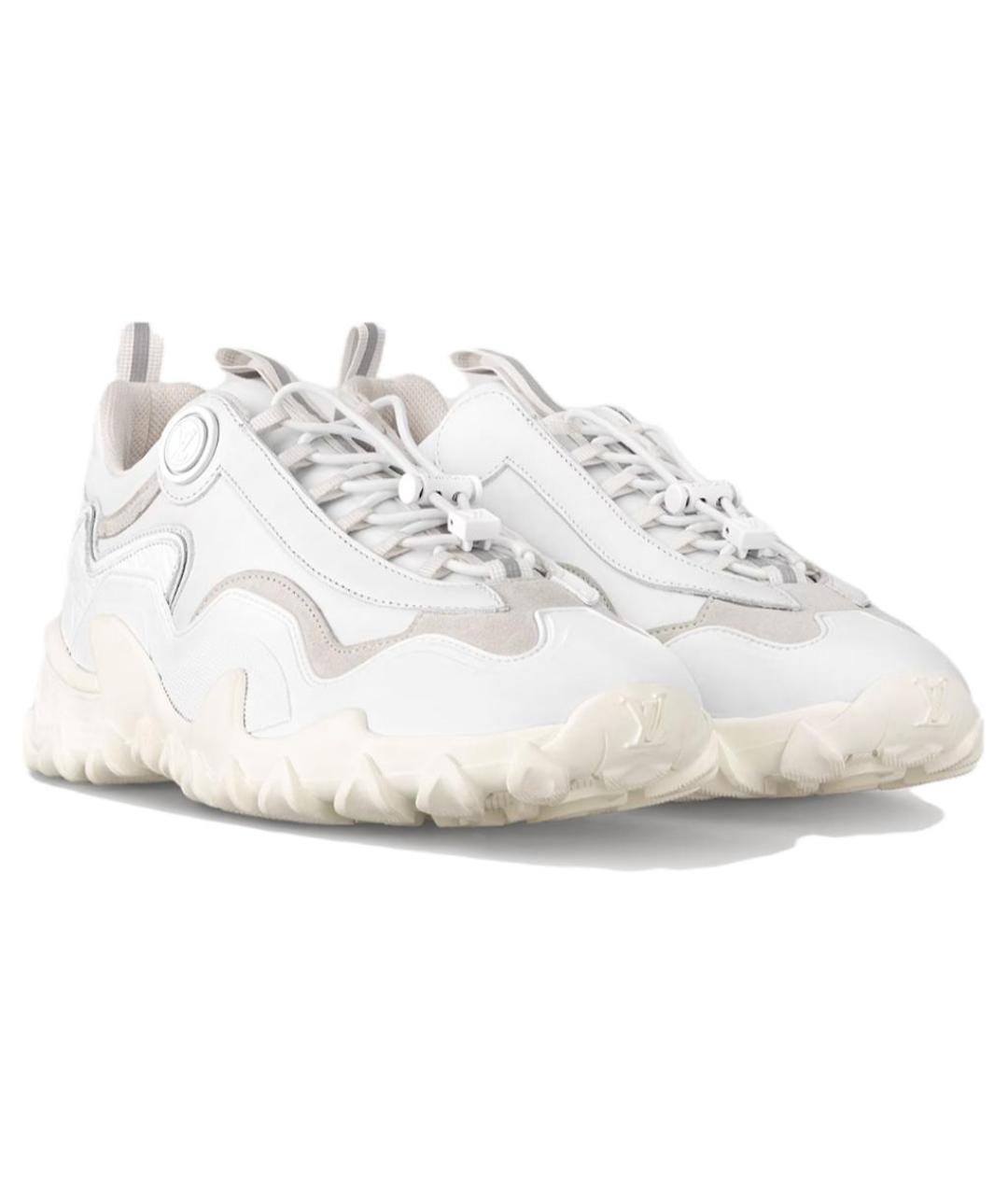 LOUIS VUITTON Белые кожаные кроссовки, фото 2