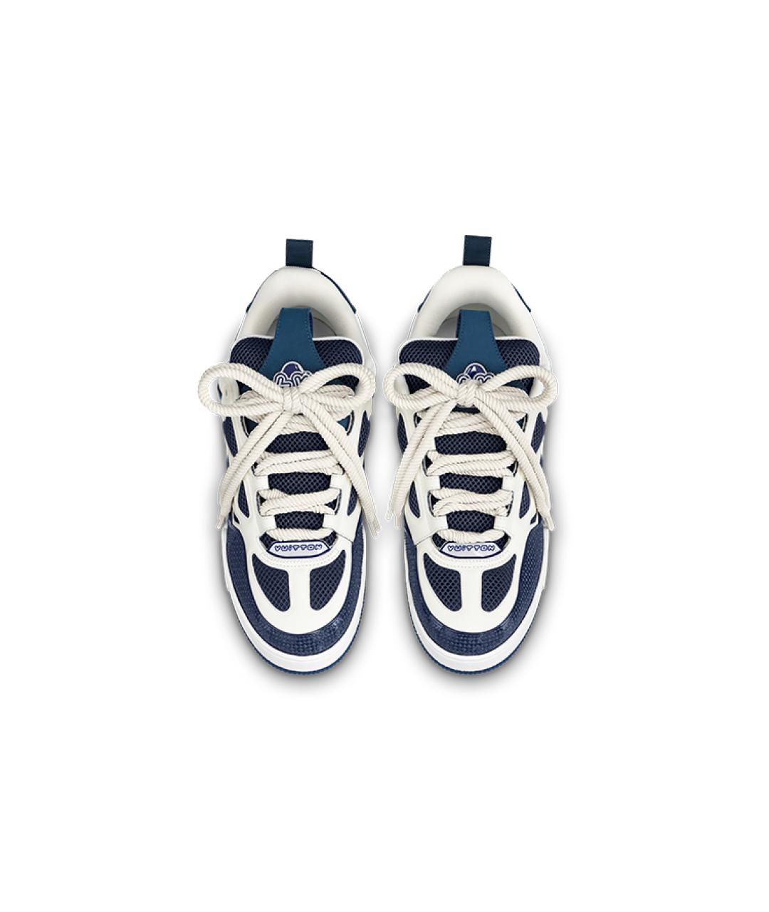 LOUIS VUITTON Синие низкие кроссовки / кеды, фото 4