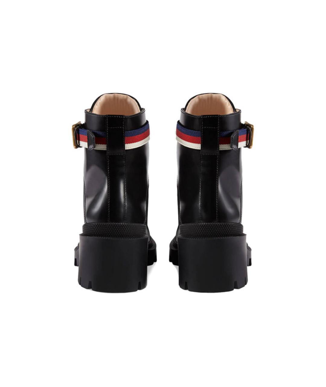 GUCCI Черные кожаные ботинки, фото 4