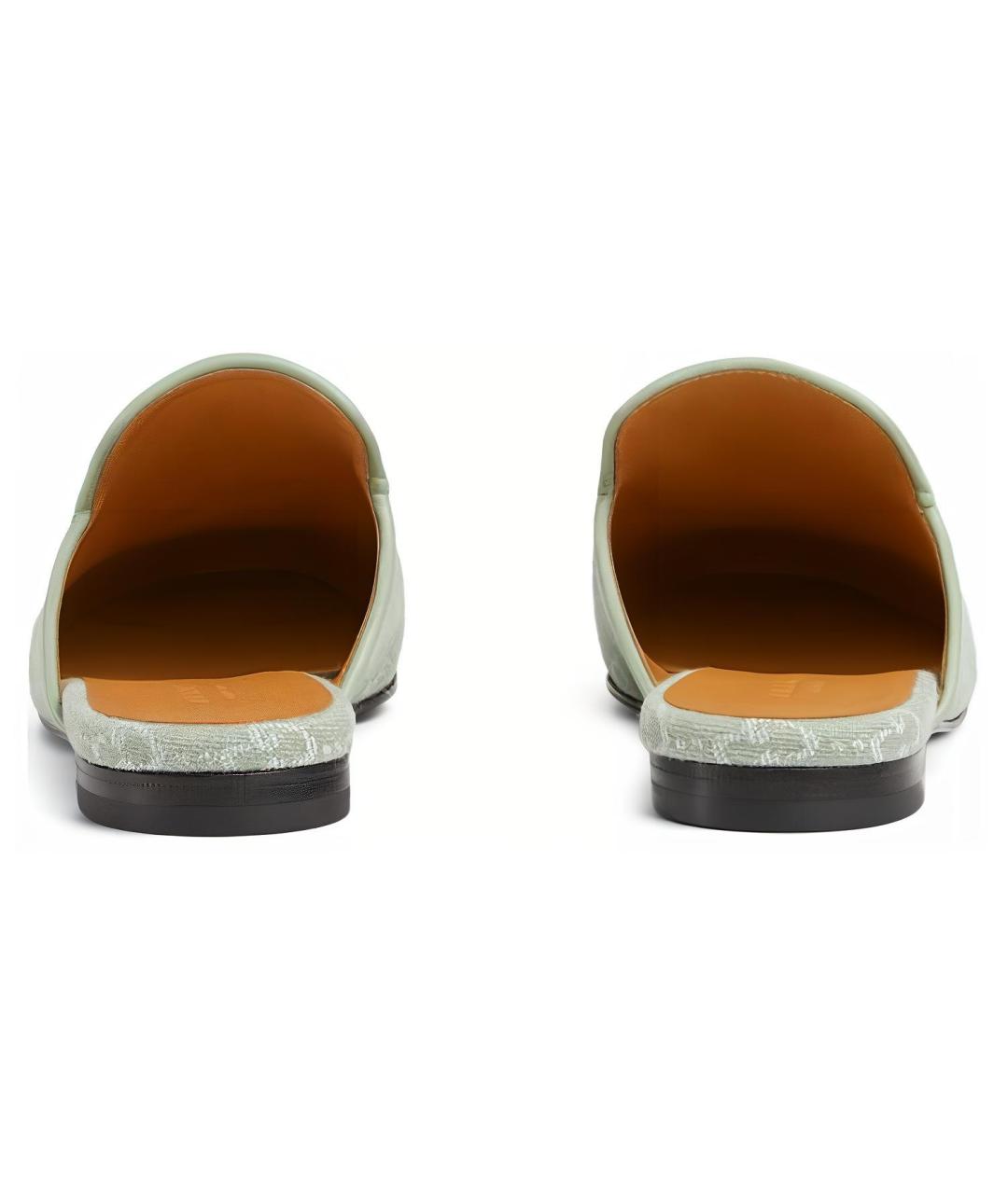 GUCCI Зеленые мюли, фото 4