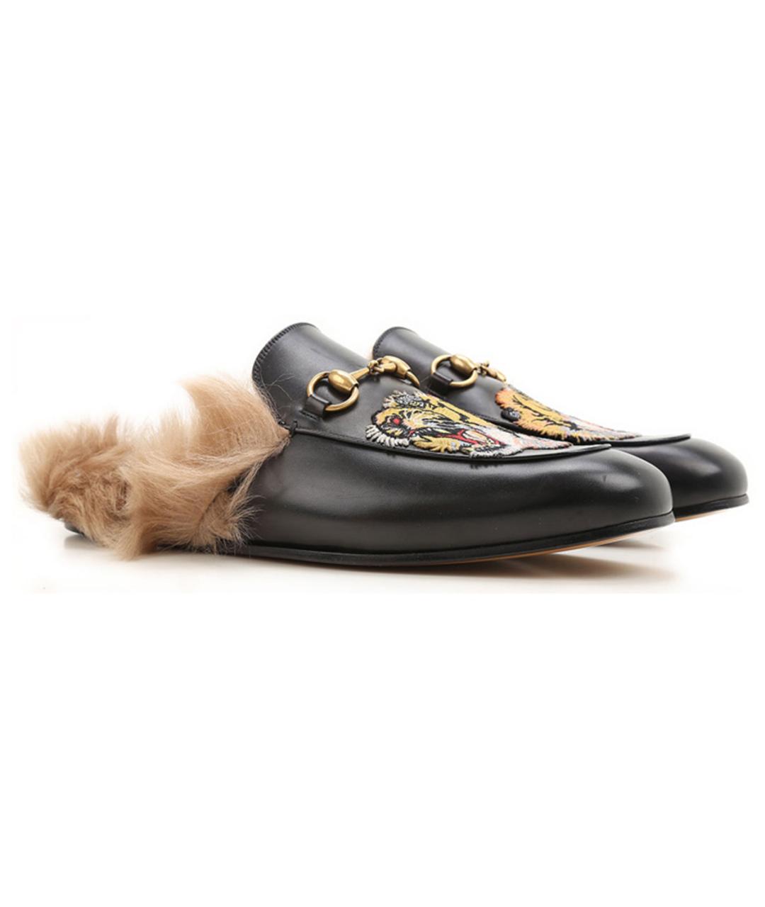 GUCCI Черные слипоны, фото 3