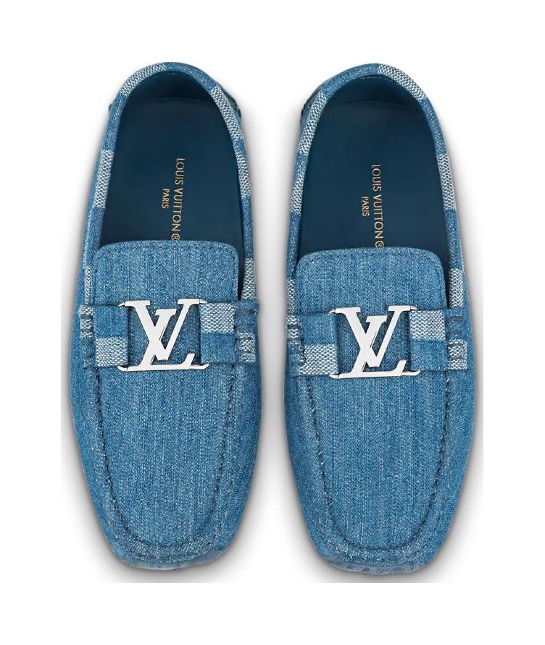 LOUIS VUITTON Синие мокасины, фото 3