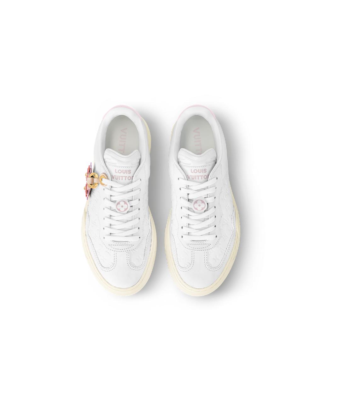 LOUIS VUITTON Белые кожаные кроссовки, фото 4
