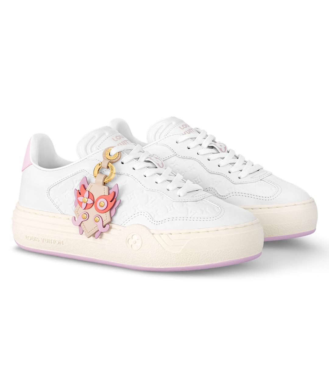 LOUIS VUITTON Белые кожаные кроссовки, фото 3
