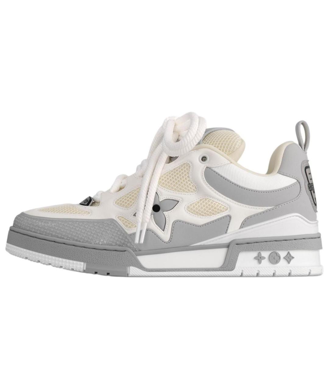 LOUIS VUITTON Серые текстильные низкие кроссовки / кеды, фото 2