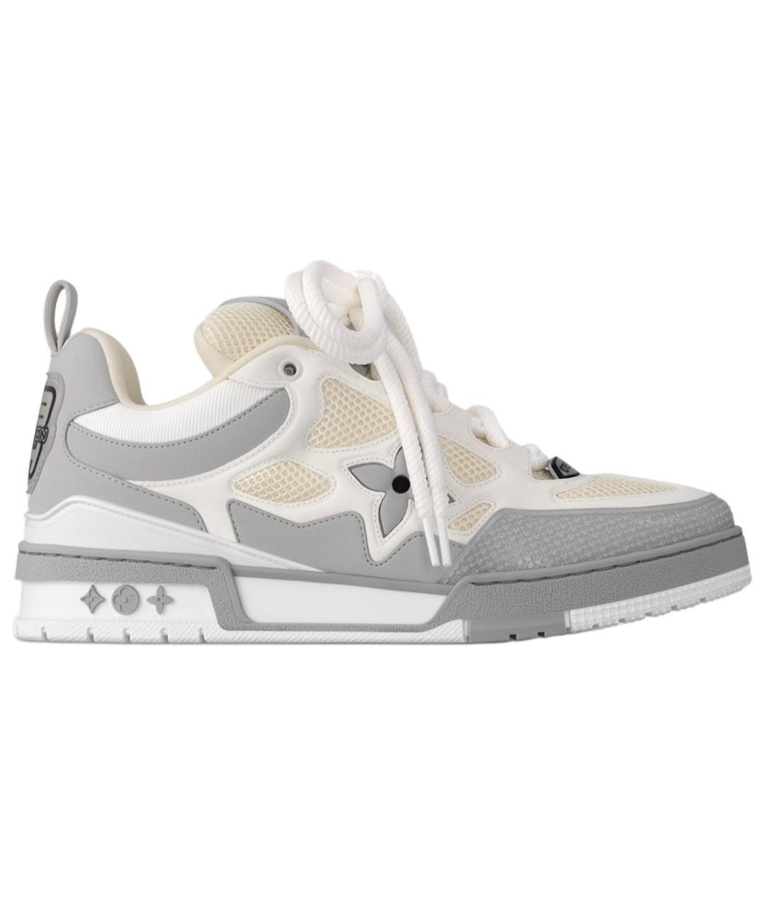 LOUIS VUITTON Серые текстильные низкие кроссовки / кеды, фото 1