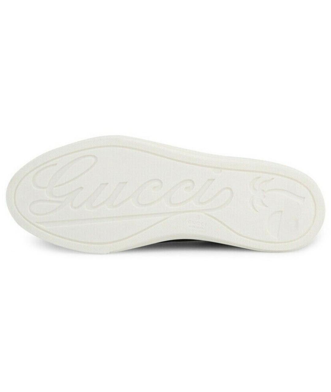 GUCCI Черные кожаные слипоны, фото 4