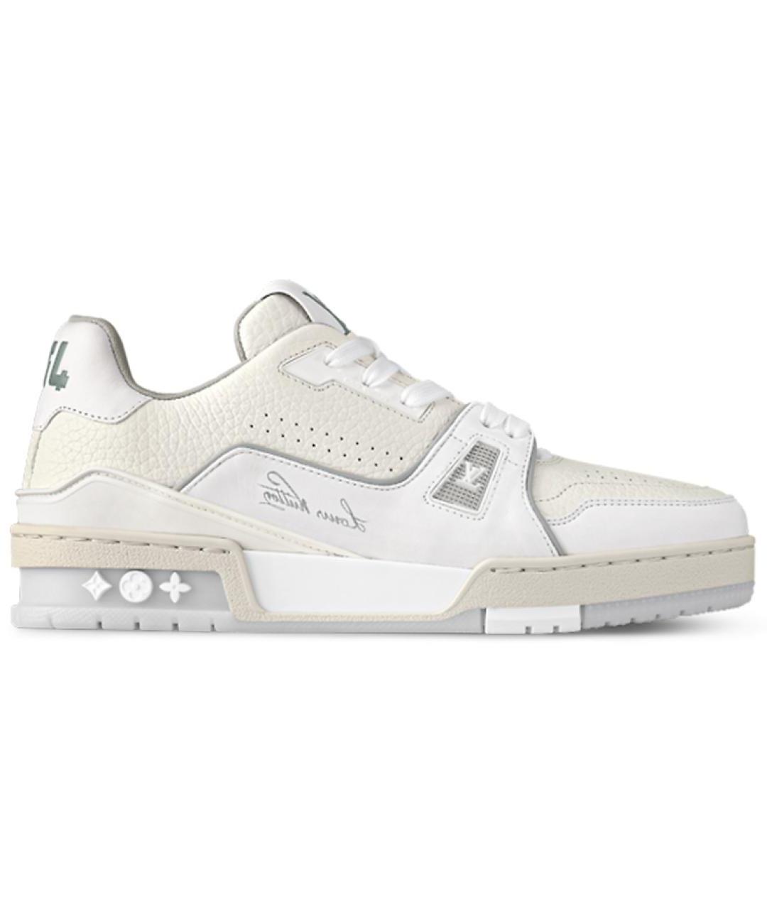 LOUIS VUITTON Белые кожаные кроссовки, фото 1