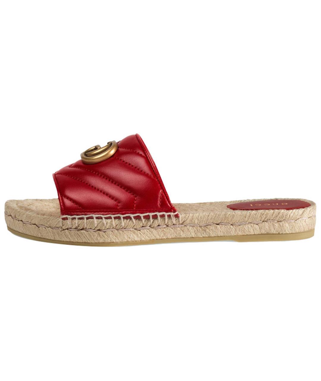 GUCCI Красные сандалии, фото 2