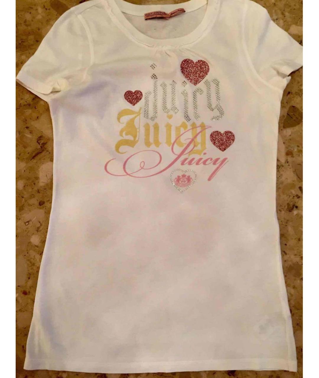 JUICY COUTURE Белый хлопковый детская футболка / топ, фото 2