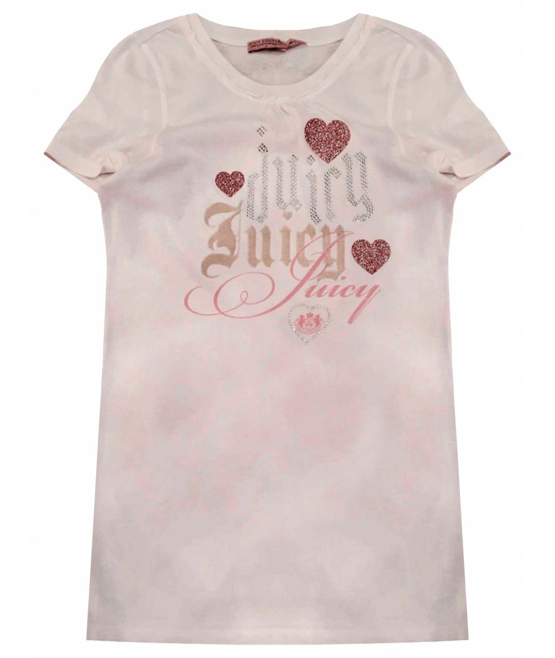 JUICY COUTURE Белый хлопковый детская футболка / топ, фото 1