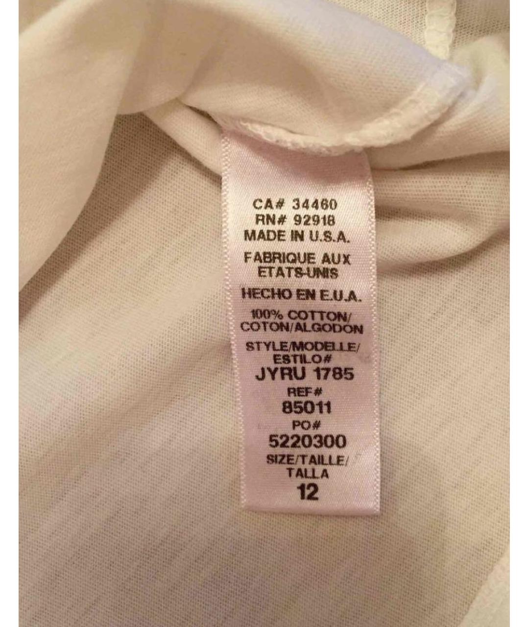 JUICY COUTURE Белый хлопковый детская футболка / топ, фото 5