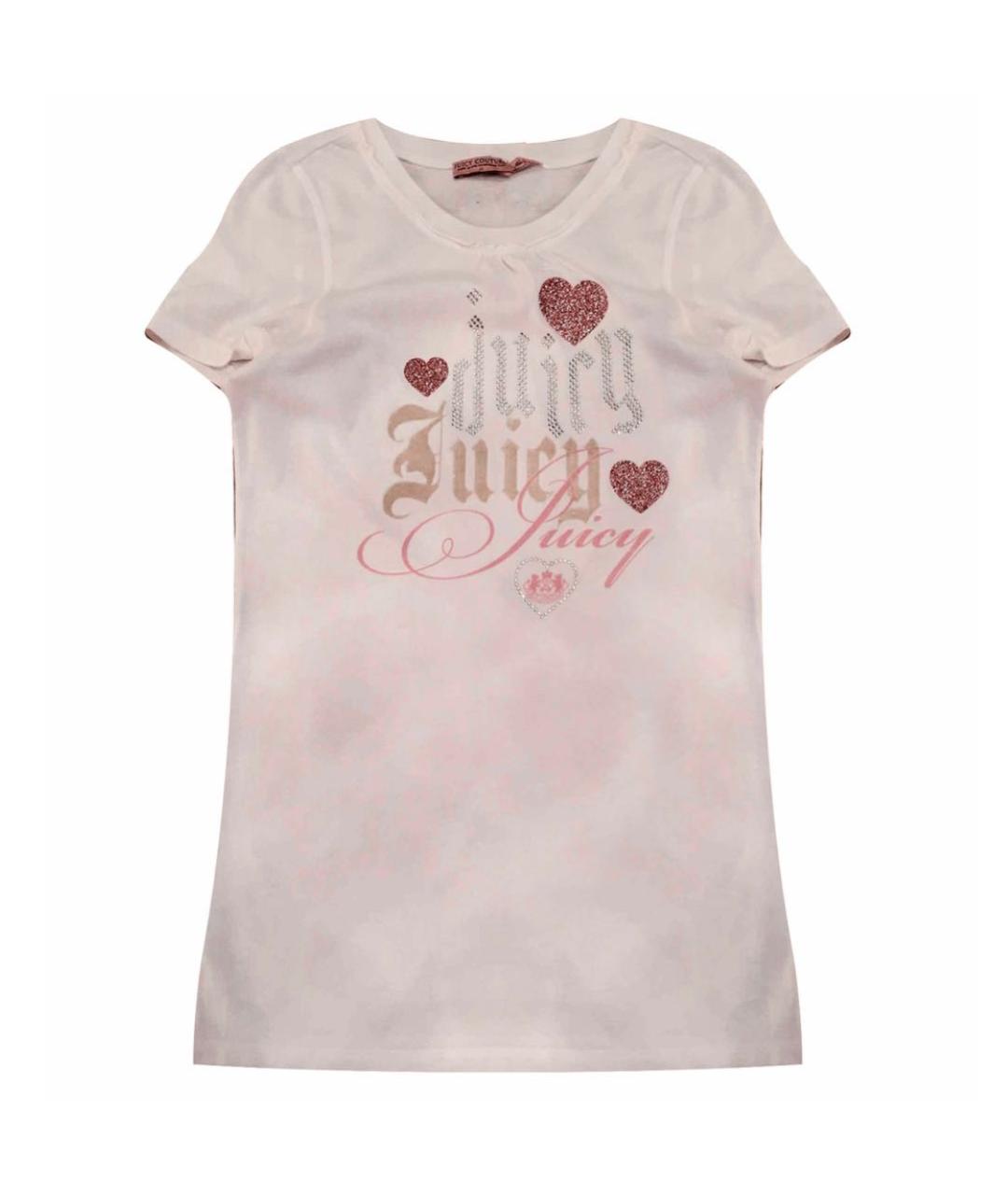JUICY COUTURE Белый хлопковый детская футболка / топ, фото 7