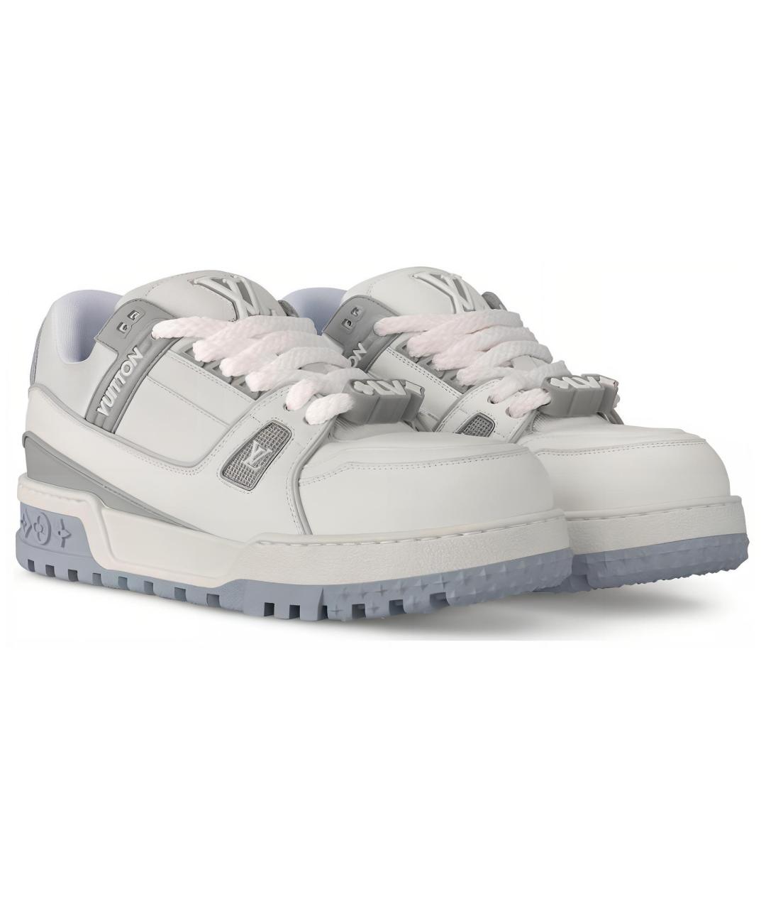 LOUIS VUITTON Белые кожаные кроссовки, фото 2