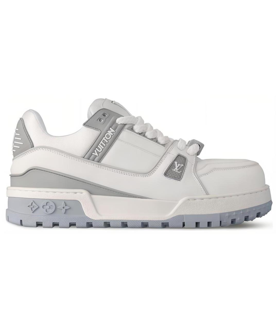 LOUIS VUITTON Белые кожаные кроссовки, фото 1