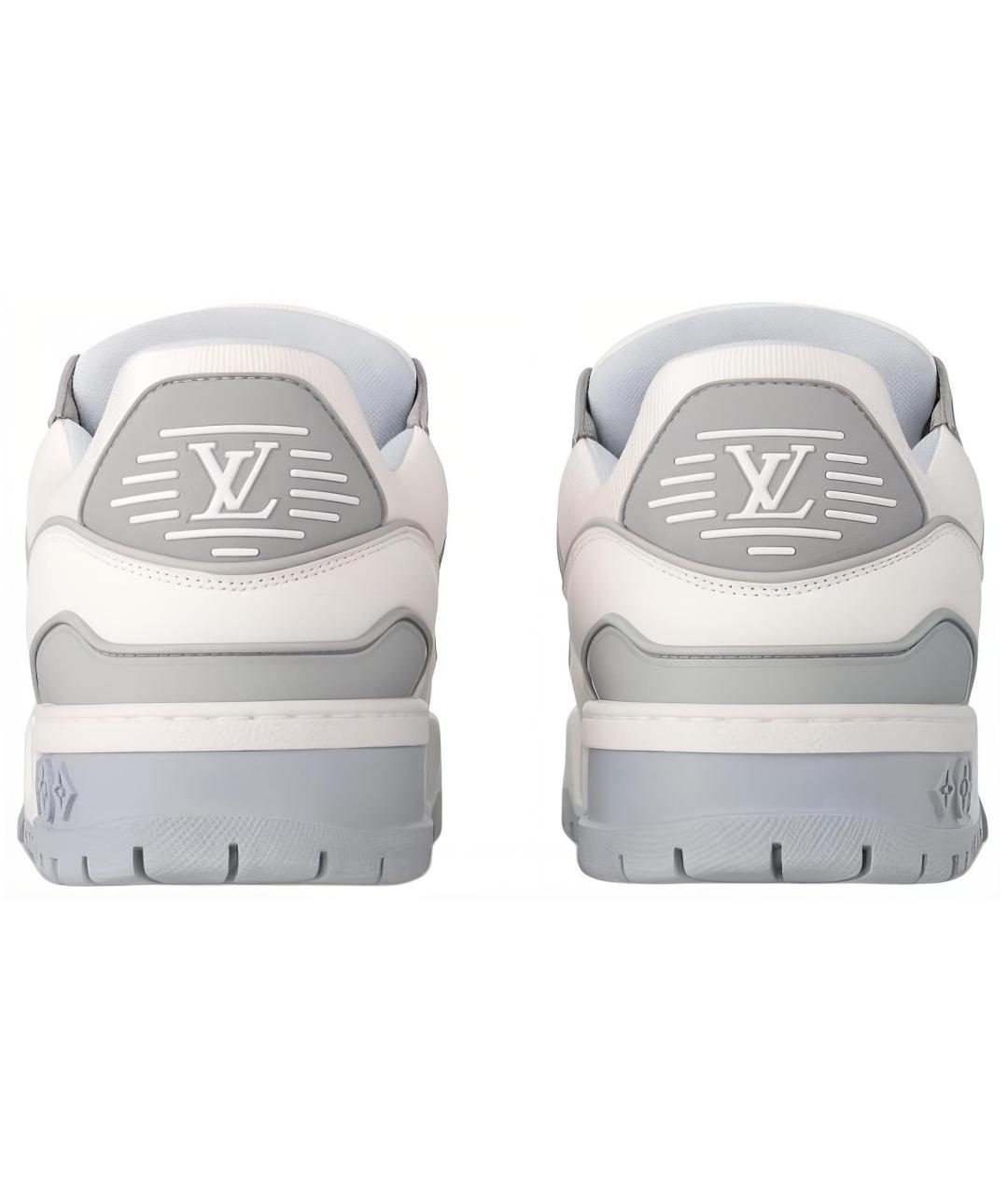 LOUIS VUITTON Белые кожаные кроссовки, фото 4