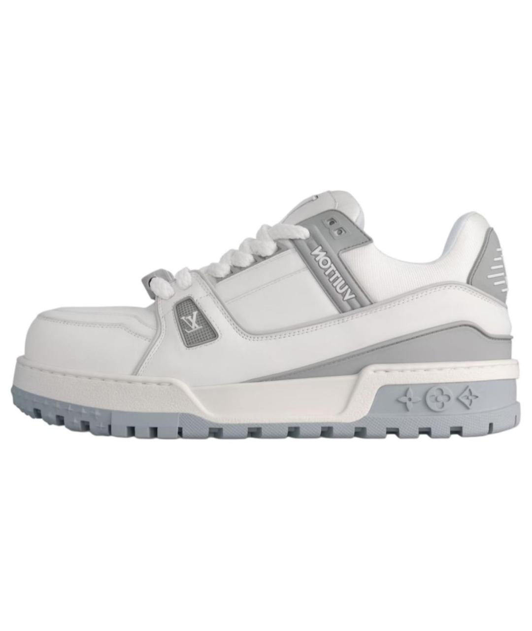 LOUIS VUITTON Белые кожаные кроссовки, фото 2