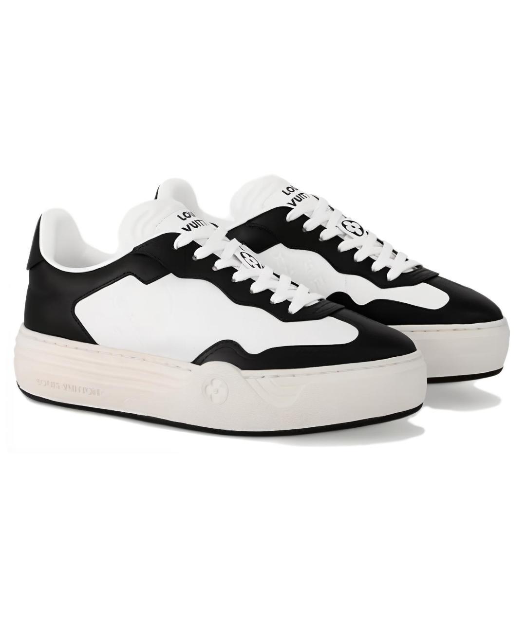 LOUIS VUITTON Черные кожаные кроссовки, фото 3