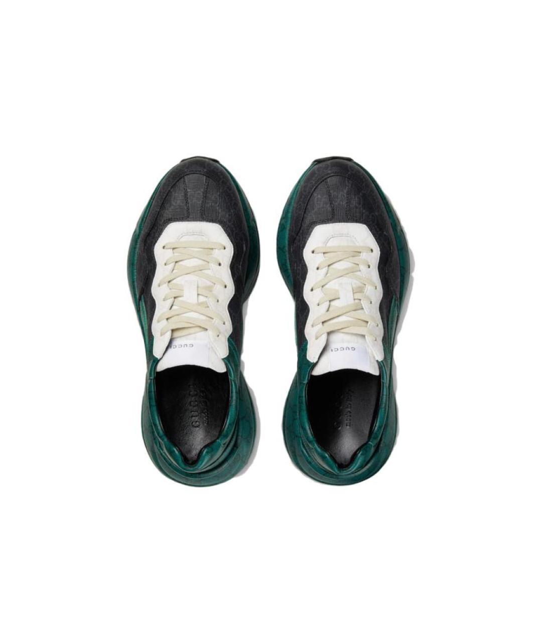 GUCCI Зеленые низкие кроссовки / кеды, фото 5