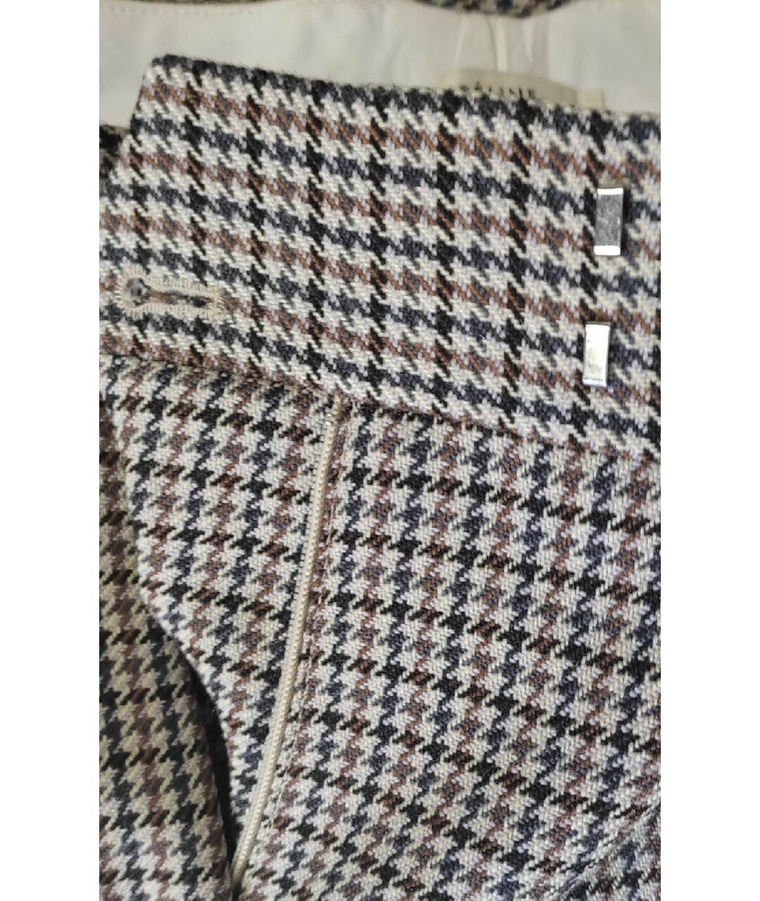 CELINE PRE-OWNED Бежевые шерстяные прямые брюки, фото 5