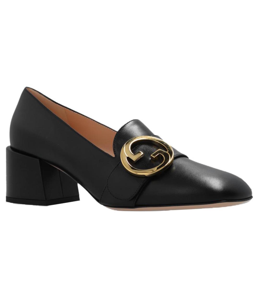 GUCCI Черные кожаные туфли, фото 3