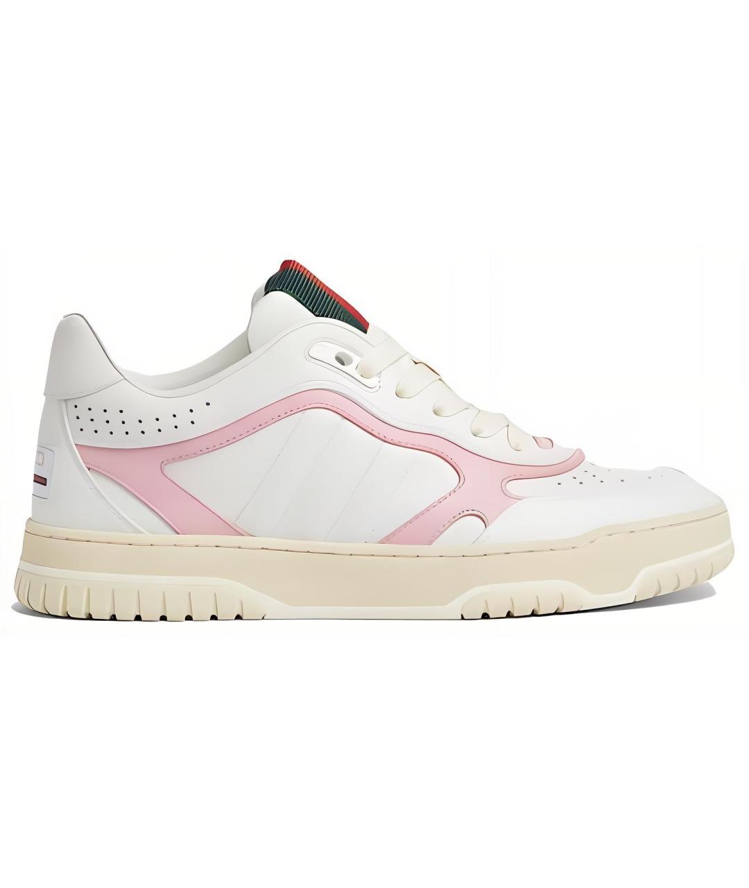 GUCCI Белые кожаные кроссовки, фото 1