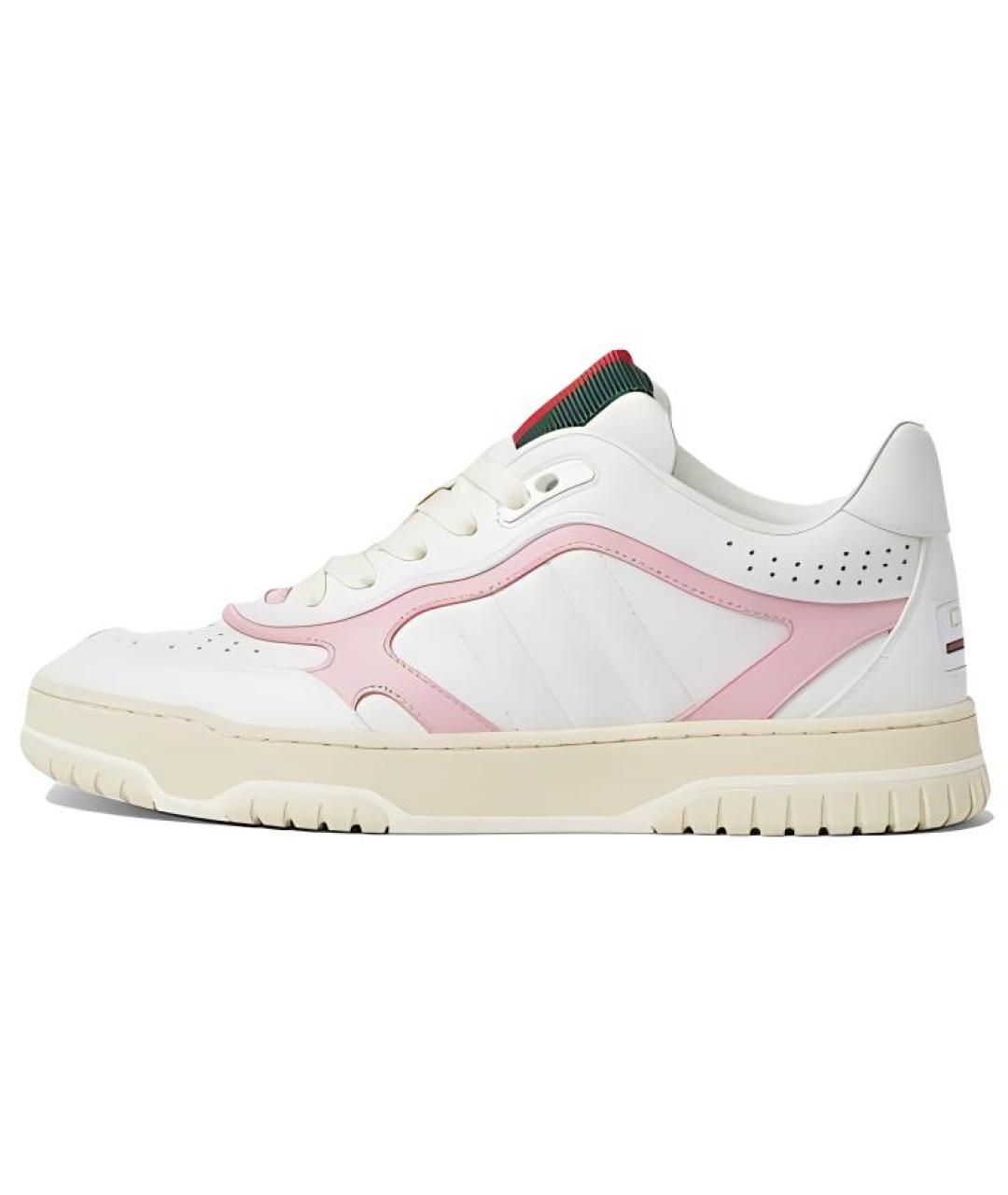 GUCCI Белые кожаные кроссовки, фото 2