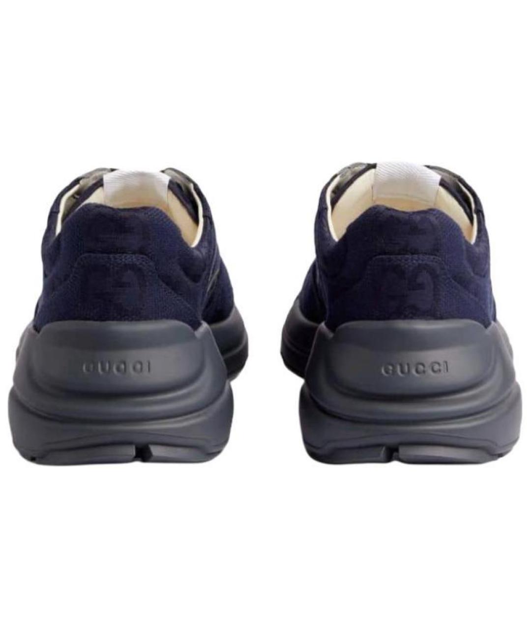 GUCCI Темно-синие низкие кроссовки / кеды, фото 4