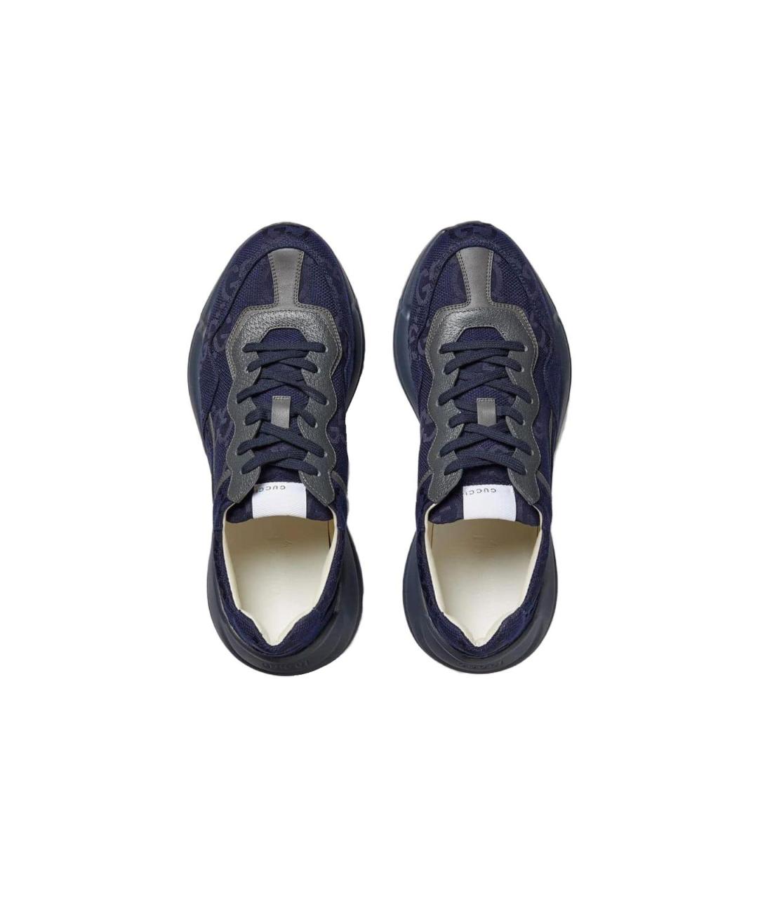 GUCCI Темно-синие низкие кроссовки / кеды, фото 5
