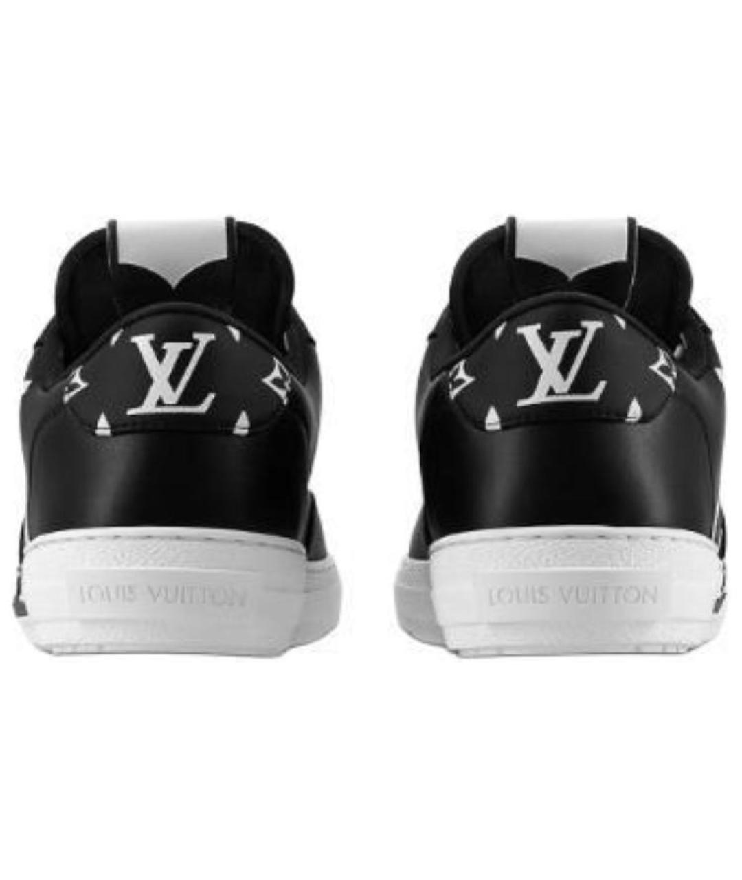 LOUIS VUITTON Черные кожаные низкие кроссовки / кеды, фото 5