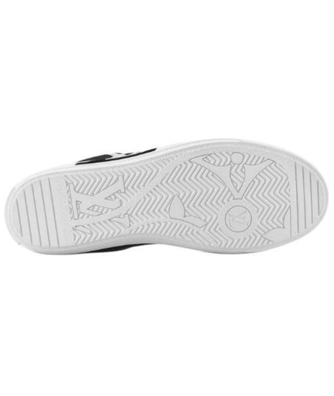 LOUIS VUITTON Черные кожаные низкие кроссовки / кеды, фото 6