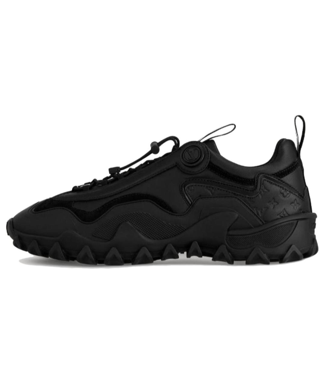 LOUIS VUITTON Черные кожаные кроссовки, фото 2