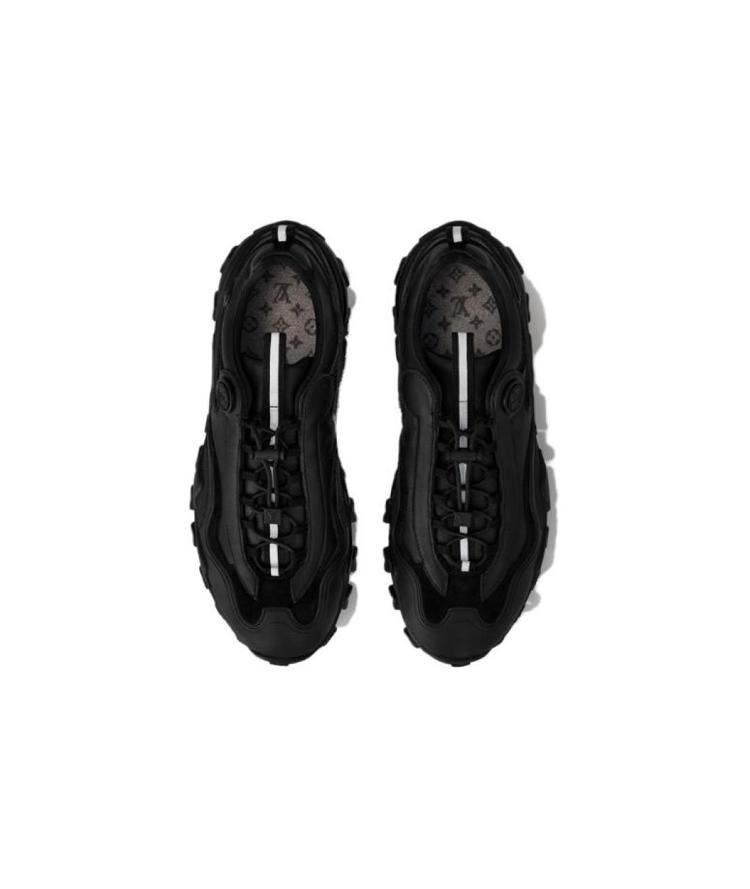 LOUIS VUITTON Черные кожаные кроссовки, фото 4