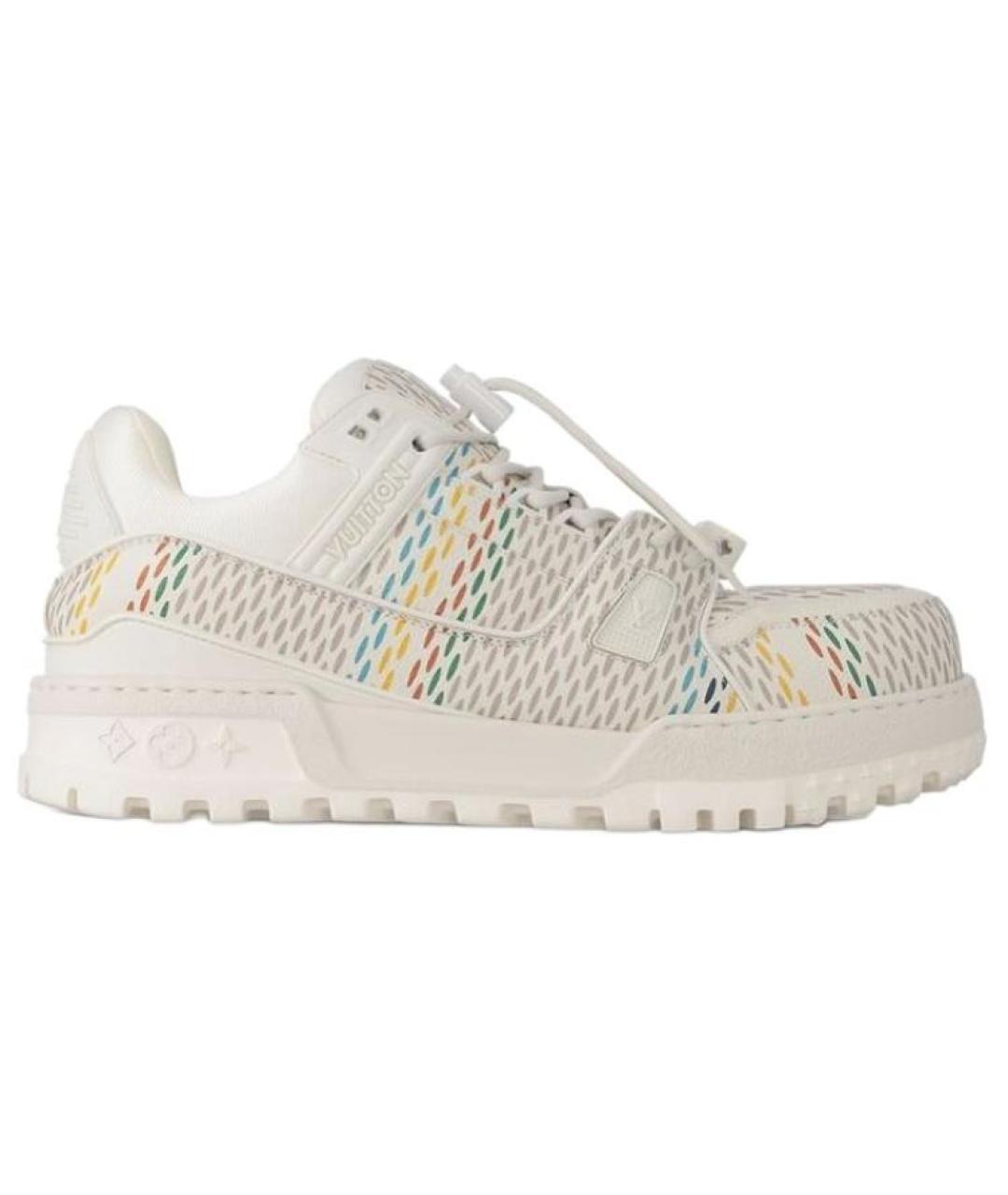 LOUIS VUITTON Белые кожаные низкие кроссовки / кеды, фото 1