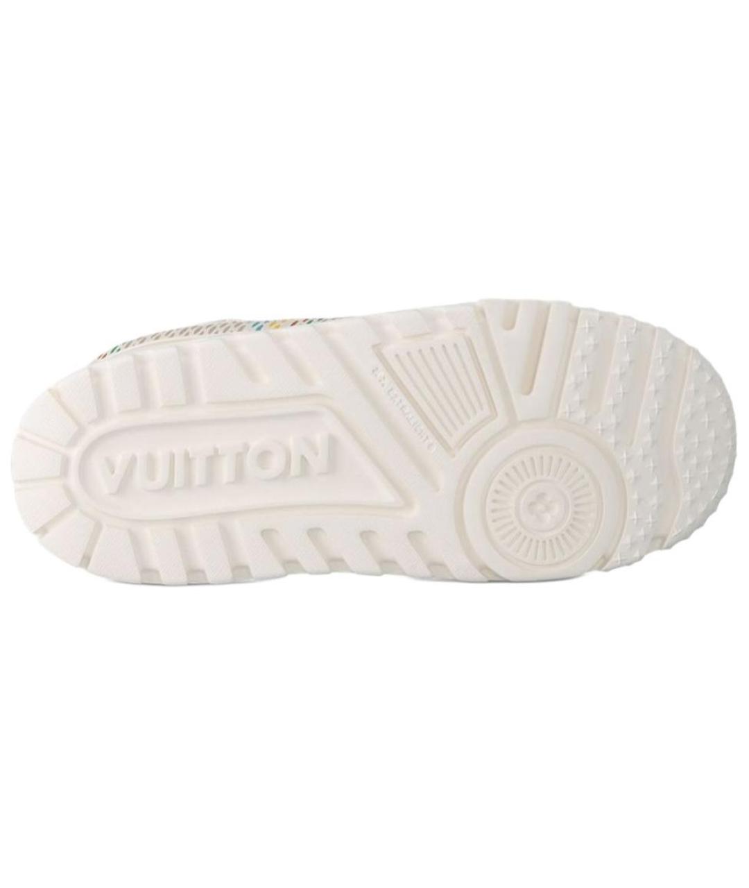 LOUIS VUITTON Белые кожаные низкие кроссовки / кеды, фото 6