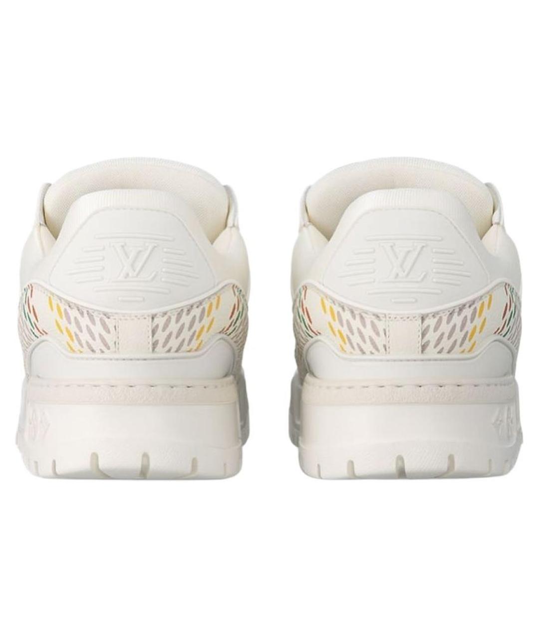 LOUIS VUITTON Белые кожаные низкие кроссовки / кеды, фото 5