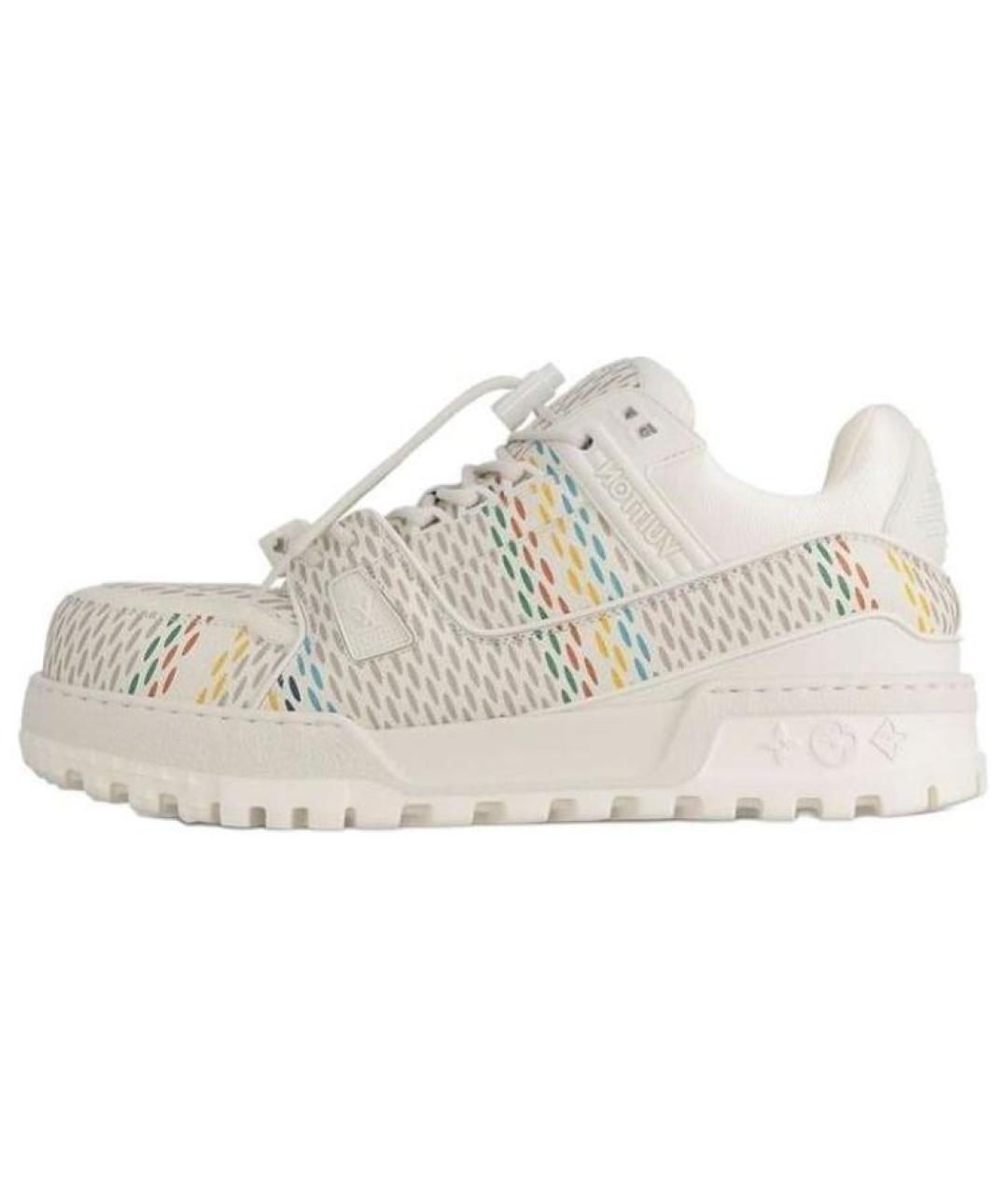 LOUIS VUITTON Белые кожаные низкие кроссовки / кеды, фото 2