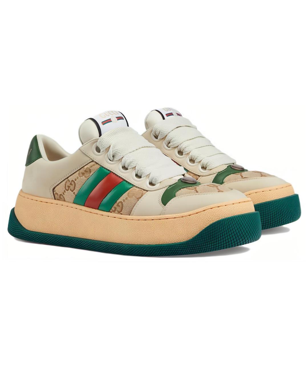 GUCCI Кожаные кроссовки, фото 2