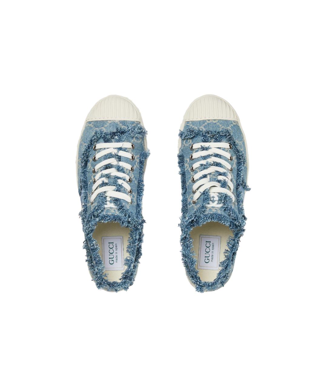 GUCCI Голубые кеды, фото 3