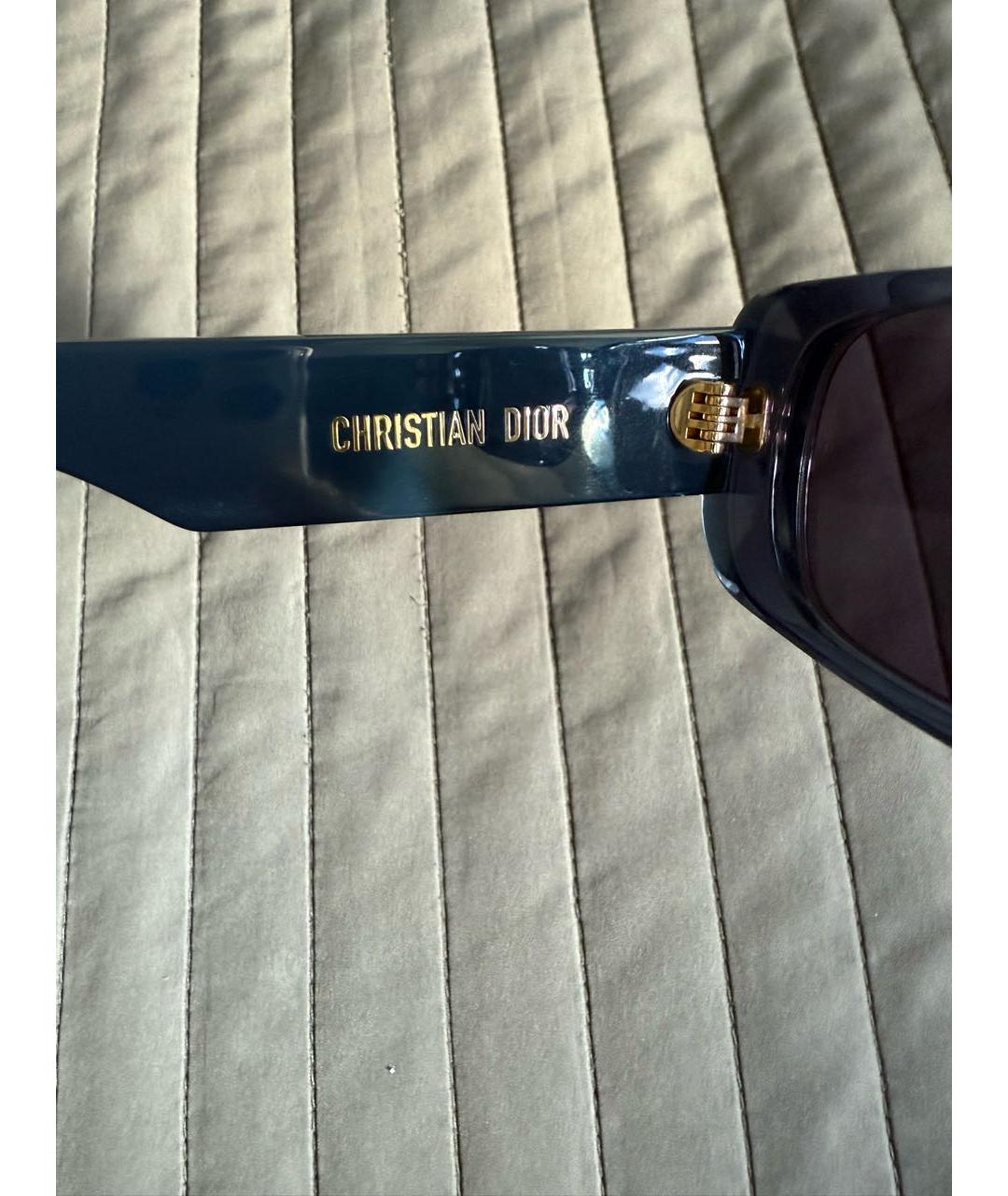 CHRISTIAN DIOR Темно-синие пластиковые солнцезащитные очки, фото 8
